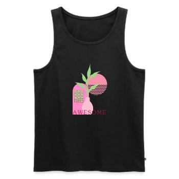 You are awesome  - Männer Premium Bio Tank Top - Schwarz - Vorne - AI Model Male 178 light (178cm)