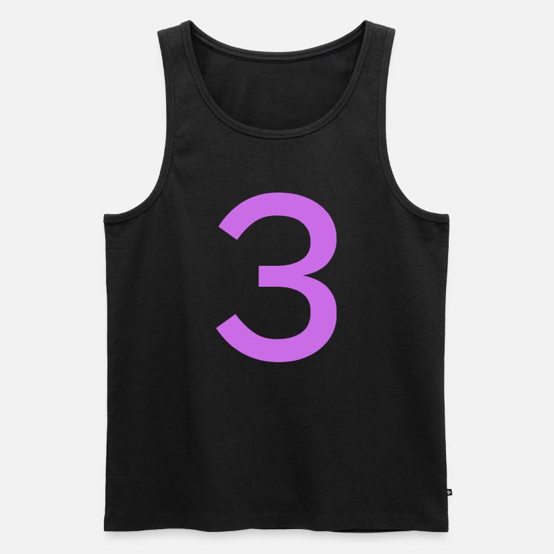 3 - Männer Premium Bio Tank Top - Schwarz