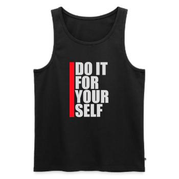 Do It For Yourself Inspirierend Selbstliebe Zitat - Männer Premium Bio Tank Top - Schwarz - Vorne - Michal (187cm)