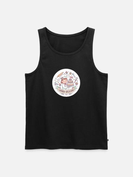 Hobby-Bäckerin Kuchenzauber - Männer Premium Bio Tank Top - Schwarz