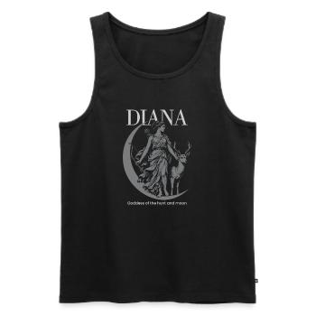 Déesse de la chasse au clair de lune de Diana - Débardeur bio Premium Homme - noir - Devant - Michal (187cm)