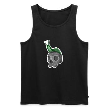 Schädel mit Schnecke - Männer Premium Bio Tank Top - Schwarz - Vorne - Michal (187cm)