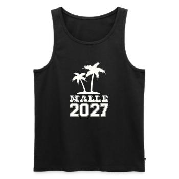 Malle Insel 2027 Grafik - Männer Premium Bio Tank Top - Schwarz - Vorne - Michal (187cm)