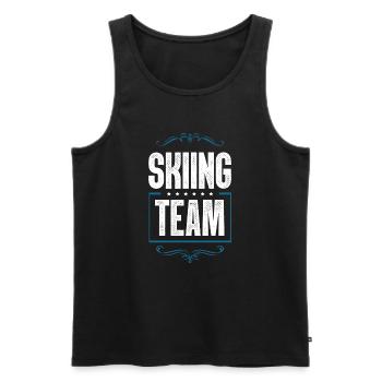Skiing Team Ski Fahren - Männer Premium Bio Tank Top - Schwarz - Vorne - Michal (187cm)