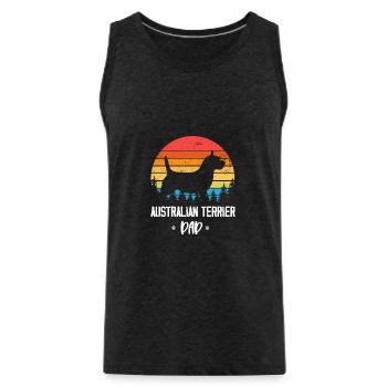 Australian Terrier - Männer Premium Bio Tank Top - Anthrazit - Vorne - Alexander (188cm)