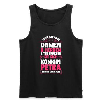 Name Petra - Männer Premium Bio Tank Top - Schwarz - Vorne - AI Model Male 178 light (178cm)