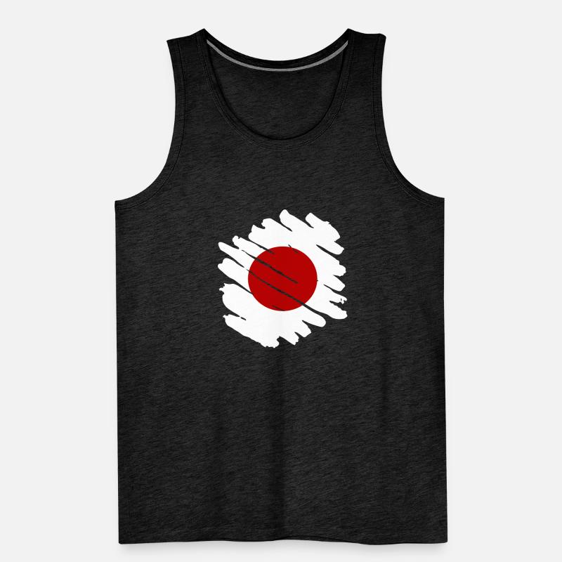 Drapeau du Japon Look Usé Nihon Drapeau Japonais Débardeur bio Premium Homme