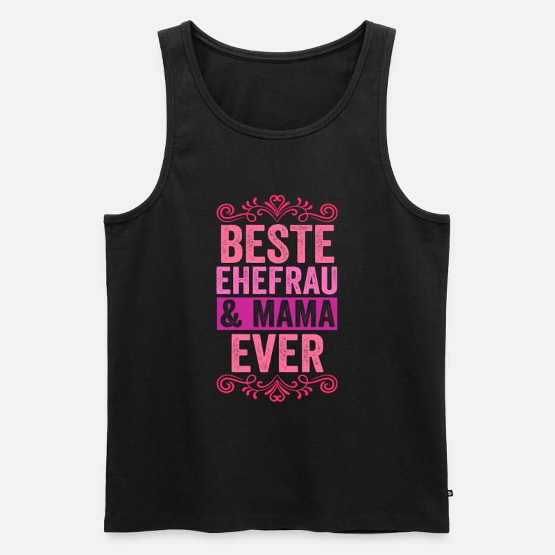 Ehefrau Mutter Mama - Männer Premium Bio Tank Top - Schwarz
