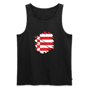 Bremen Flagge Bremer Fahne - Männer Premium Bio Tank Top - Schwarz - Vorne - AI Model Male 178 light (178cm)