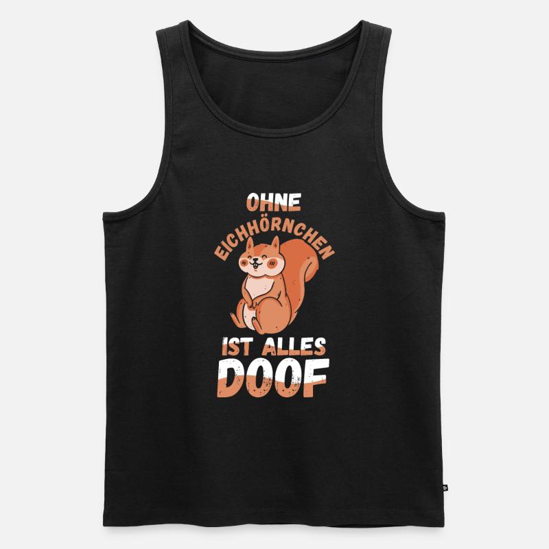 Eichhörnchen - Männer Premium Bio Tank Top - Schwarz