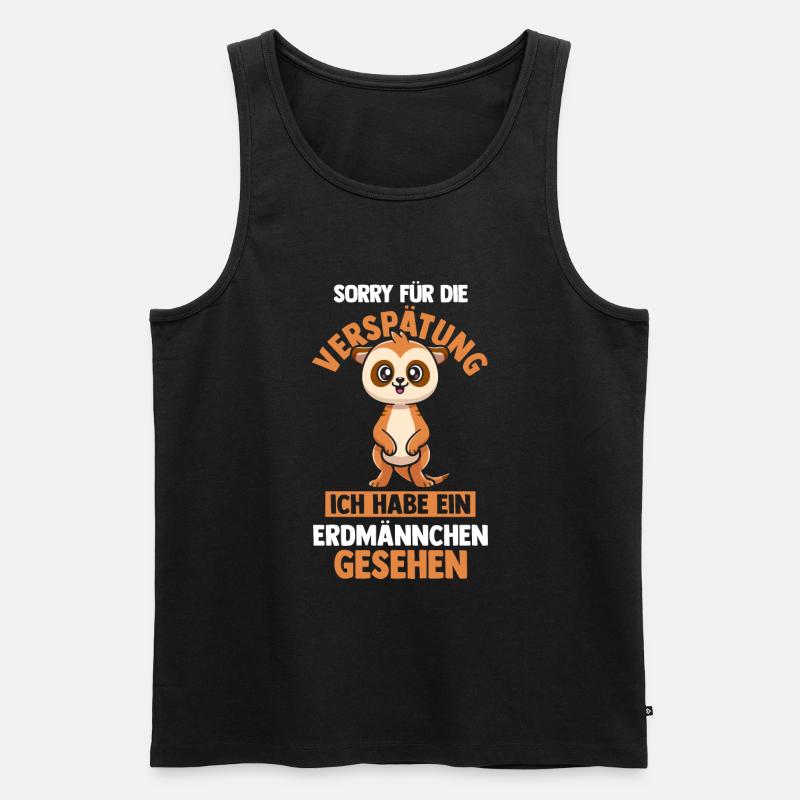 Erdmännchen - Männer Premium Bio Tank Top - Schwarz