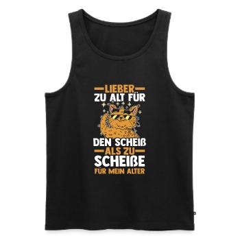 Zu Alt Für Den Scheiß - Männer Premium Bio Tank Top - Schwarz - Vorne - AI Model Male 178 light (178cm)