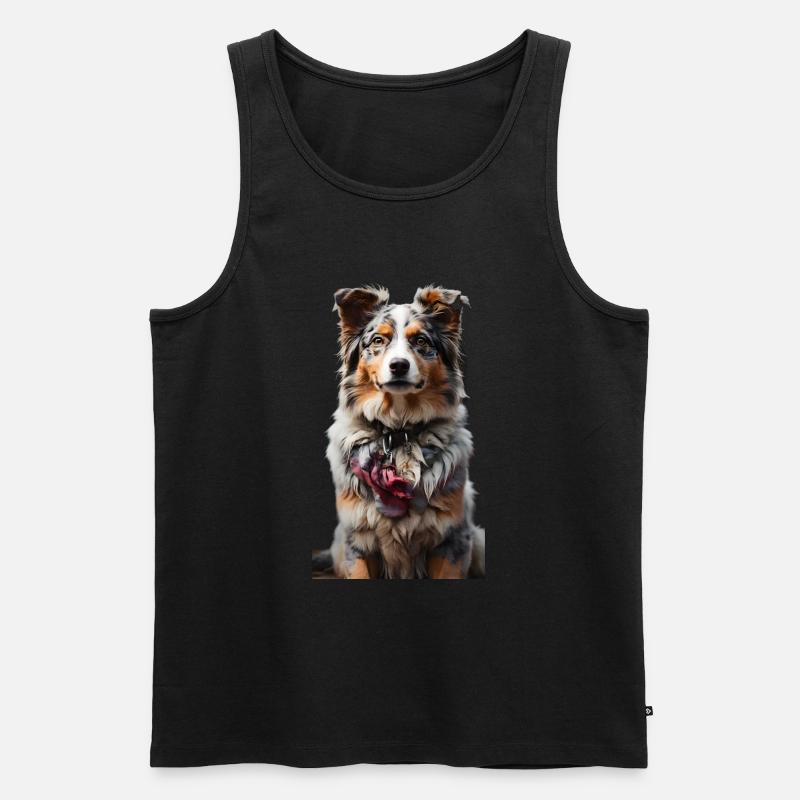 Australian Shepherd Schäferhund - Männer Premium Bio Tank Top - Schwarz