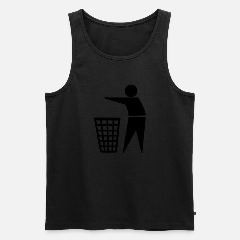 Mülleimer - Männer Premium Bio Tank Top - Schwarz