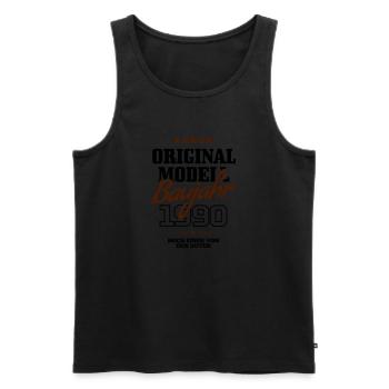 Original Modell Baujahr 1990 - Männer Premium Bio Tank Top - Schwarz - Vorne - Michal (187cm)