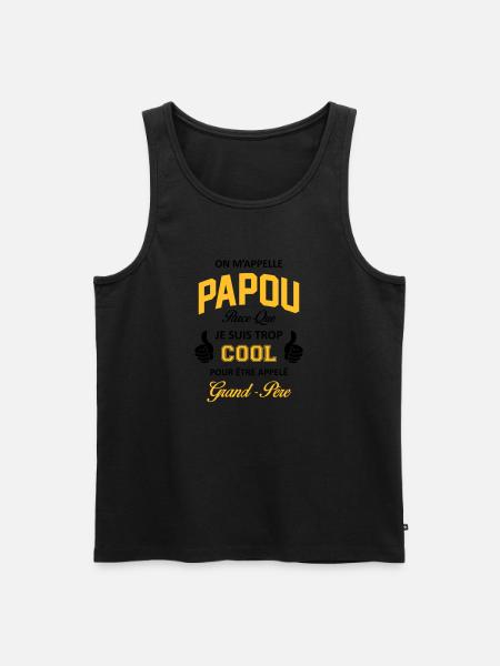 papou2 - Débardeur bio Premium Homme - noir