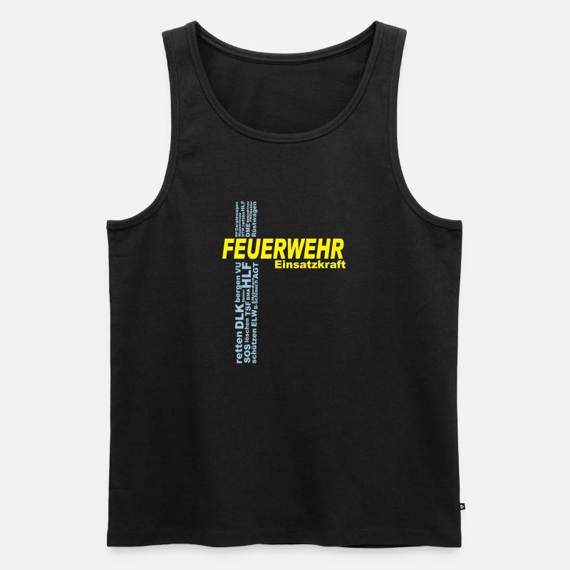 Feuerwehr Einsatzkraft - Männer Premium Bio Tank Top - Schwarz