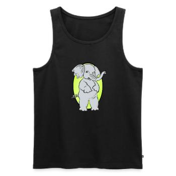 Elephant Elephant Circus - Men's Premium Organic Tank Top - black - Front - Michal (187cm)