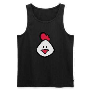 chicken 3c - Men's Premium Organic Tank Top - black - Front - AI Model Male 178 light (178cm)