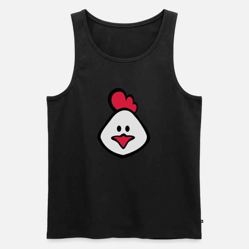 huhn 3c - Männer Premium Bio Tank Top - Schwarz