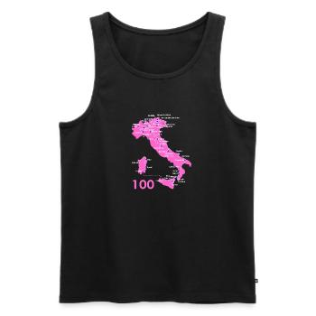 Giro d'Italia route 100 - Men's Premium Organic Tank Top - black - Front - AI Model Male 178 light (178cm)