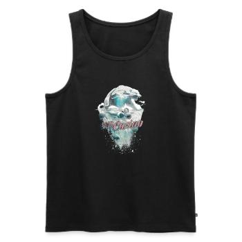 bear casino poker skat - Männer Premium Bio Tank Top - Schwarz - Vorne - AI Model Male 178 light (178cm)