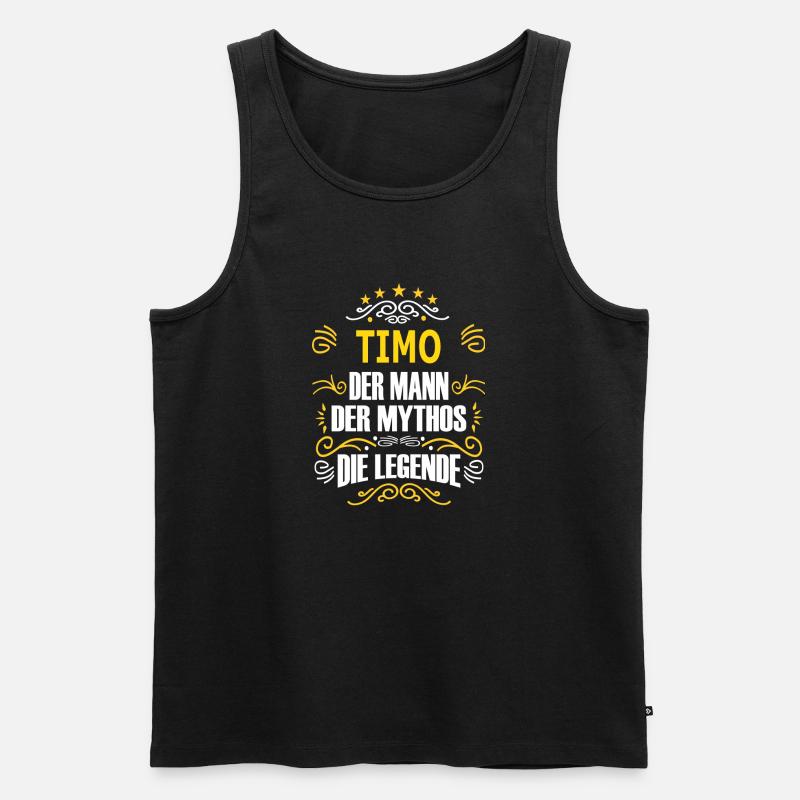 TIMO - Männer Premium Bio Tank Top - Schwarz