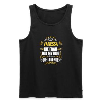 VANESSA - Männer Premium Bio Tank Top - Schwarz - Vorne - Michal (187cm)
