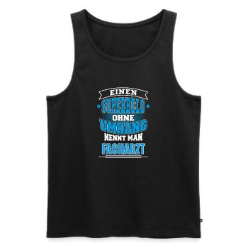 FACHARZT - Männer Premium Bio Tank Top - Schwarz - Vorne - Michal (187cm)