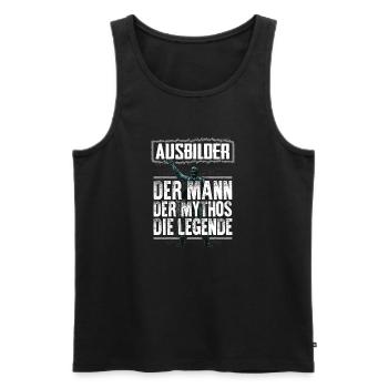 AUSBILDER - Mythos - Männer Premium Bio Tank Top - Schwarz - Vorne - AI Model Male 178 light (178cm)