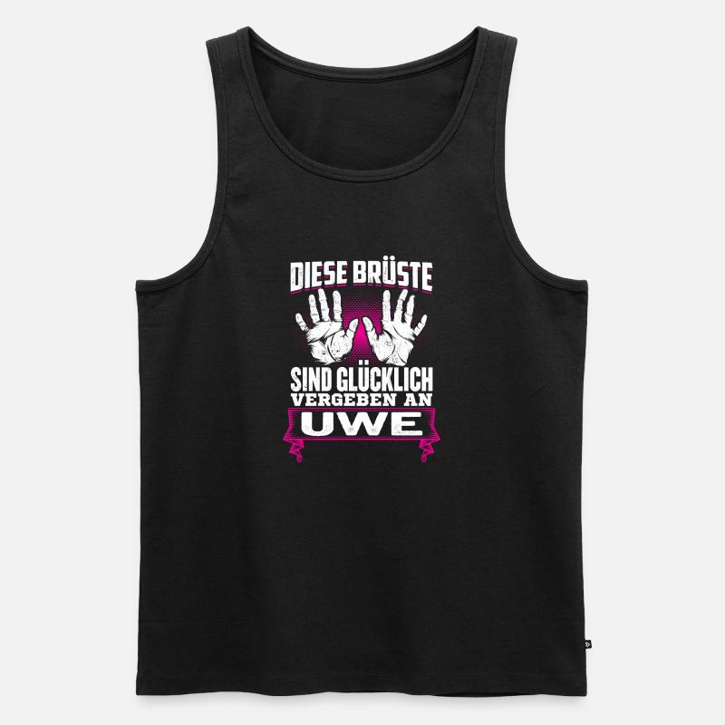 UWE - Brüste - Männer Premium Bio Tank Top - Schwarz