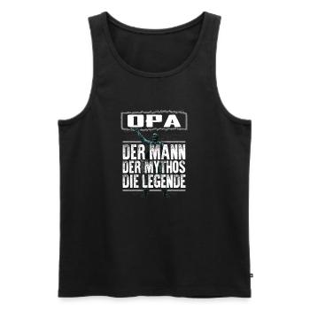 OPA - Mythos - Männer Premium Bio Tank Top - Schwarz - Vorne - Michal (187cm)