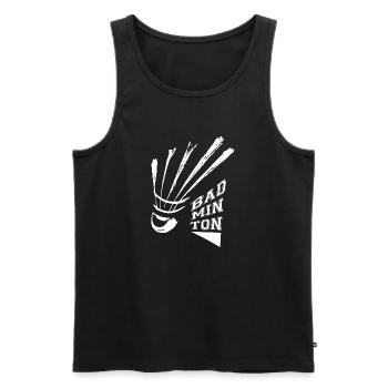 badminton - Débardeur bio Premium Homme - noir - Devant - Michal (187cm)