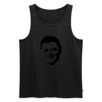 strauss porträt - Männer Premium Bio Tank Top - Schwarz - Vorne - AI Model Male 178 light (178cm)