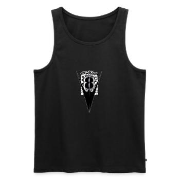 v8 - Männer Premium Bio Tank Top - Schwarz - Vorne - Michal (187cm)