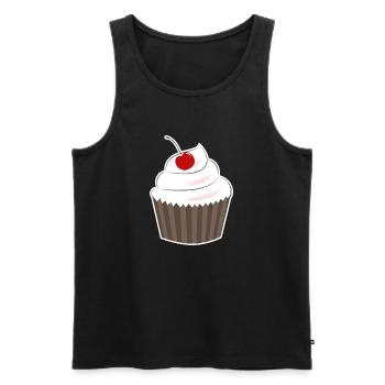 muffin - Débardeur bio Premium Homme - noir - Devant - AI Model Male 178 light (178cm)