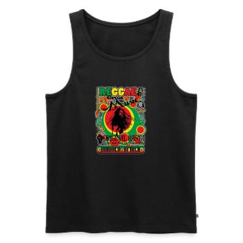 reggae great music original rasta - Débardeur bio Premium Homme - noir - Devant - Michal (187cm)