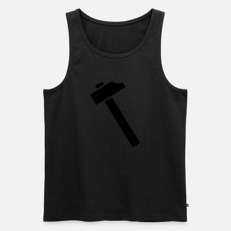 Hammer - Männer Premium Bio Tank Top - Schwarz