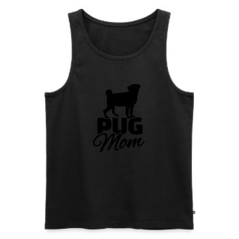 Mops - Männer Premium Bio Tank Top - Schwarz - Vorne - Michal (187cm)