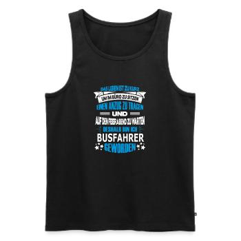 busfahrer - Männer Premium Bio Tank Top - Schwarz - Vorne - Michal (187cm)