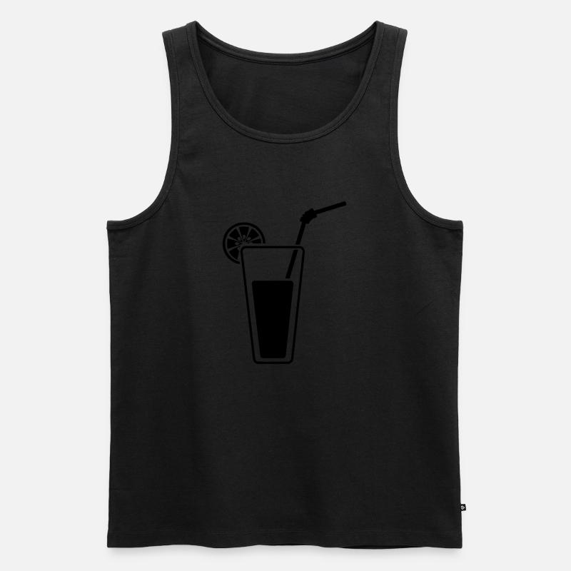 cocktail_001 - Männer Premium Bio Tank Top - Schwarz