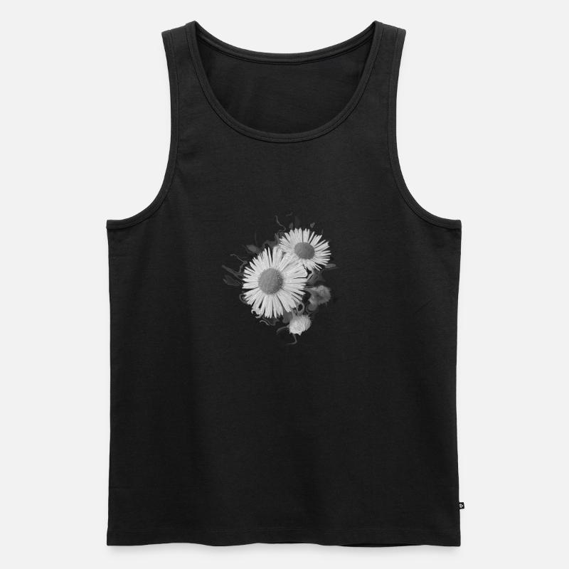 Blumen - Männer Premium Bio Tank Top - Schwarz