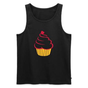 cupcake - Männer Premium Bio Tank Top - Schwarz - Vorne - AI Model Male 178 light (178cm)