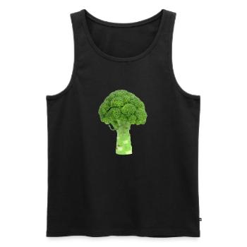 Brocoli. brocoli - Débardeur bio Premium Homme - noir - Devant - Michal (187cm)