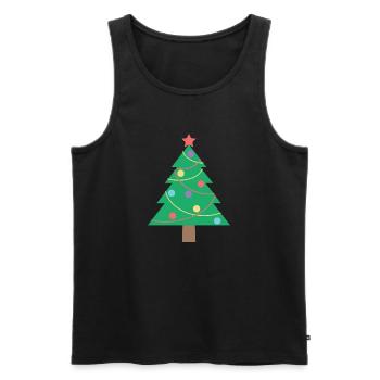 Christmas tree - Men's Premium Organic Tank Top - black - Front - AI Model Male 178 light (178cm)