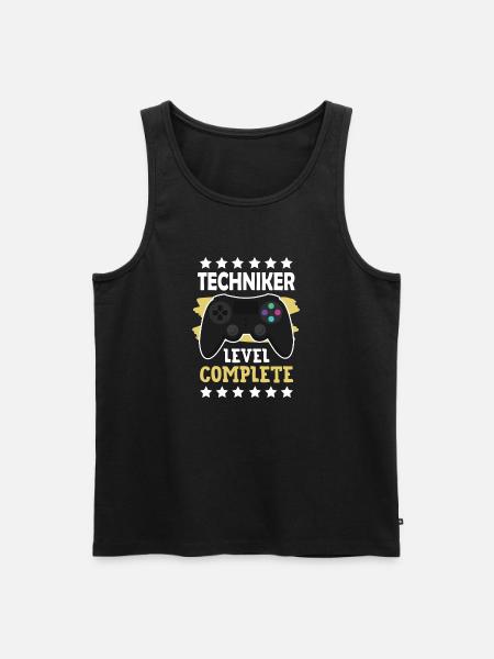 Techniker Level Complete Techniker - Männer Premium Bio Tank Top - Schwarz
