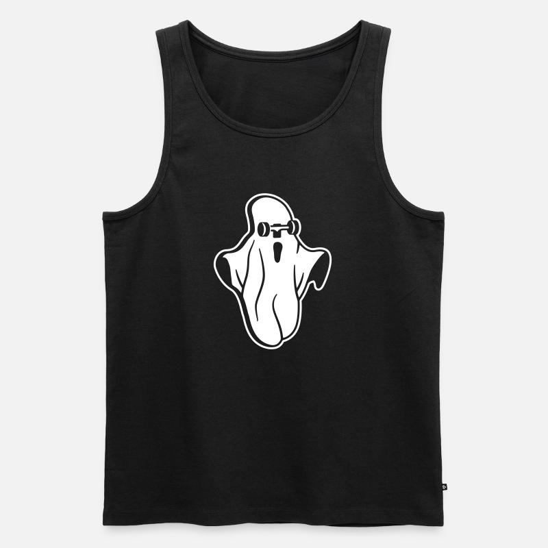 Skateboard Geist - Männer Premium Bio Tank Top - Schwarz