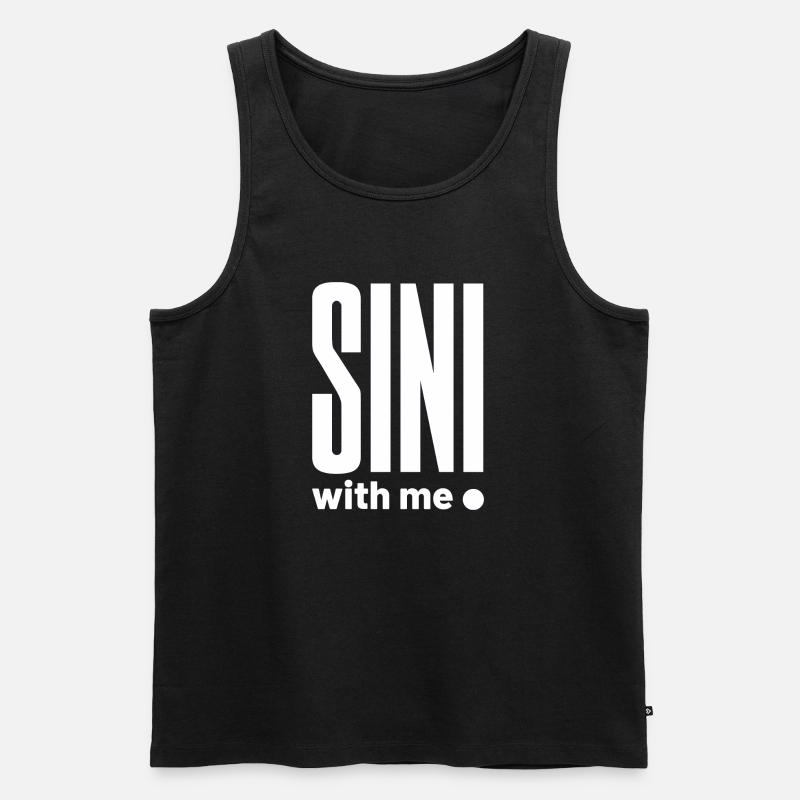 SIN avec moi blanc - Débardeur bio Premium Homme - noir