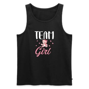 Team girl cadeau original baby shower - Débardeur bio Premium Homme - noir - Devant - Michal (187cm)