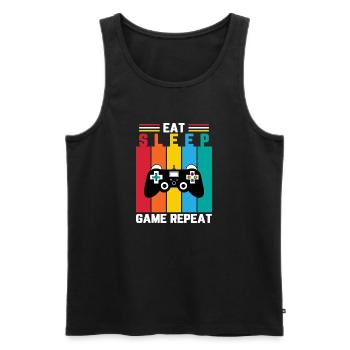 My Hobby is Gaming Videospiel Videogame Motiv - Männer Premium Bio Tank Top - Schwarz - Vorne - Michal (187cm)